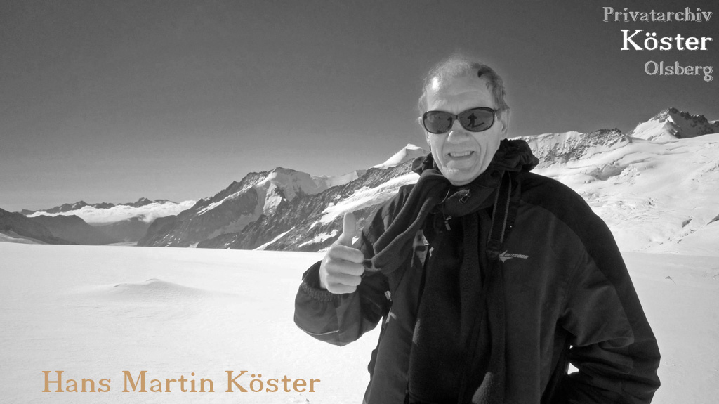 Hans Martin Köster auf dem Aletschgletscher
