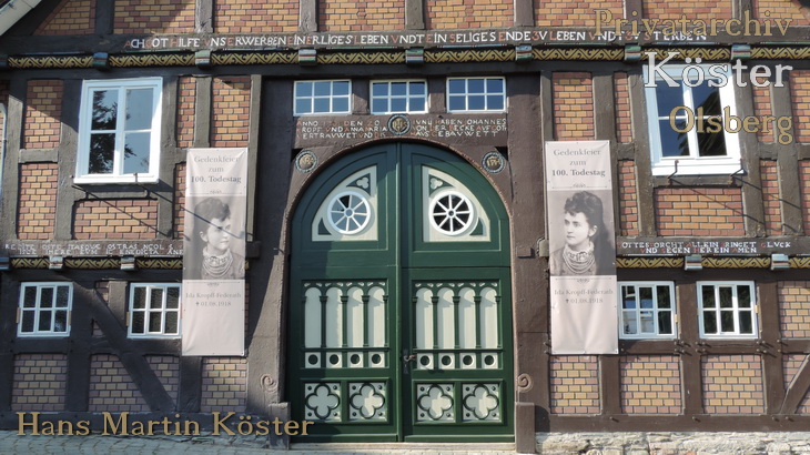 Gedenkfeier zum 100. Todestag von Ida Kropff-Federath
