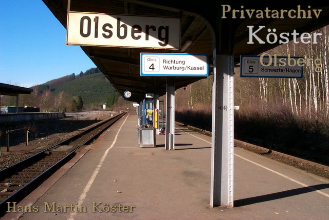 Bahnhof Olsberg - Bahnsteig