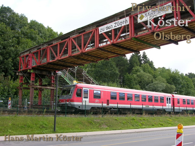 Bahnhof Olsberg - Schienenüberführung