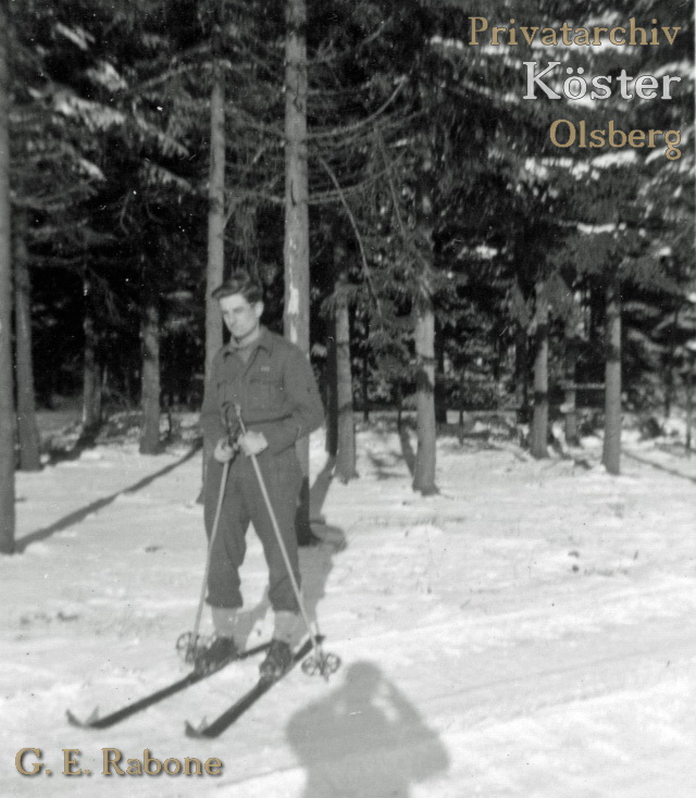 G.E. Rabone on skis
