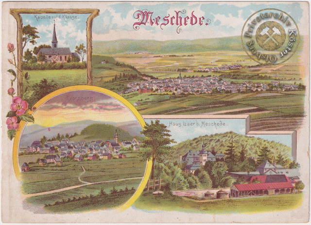 Lithographie "Meschede" 1895