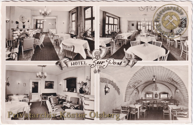 Ansichtskarte "Hotel Zur Post" 1962