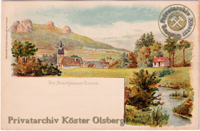 Ansichtskarte "Die Bruchhäuser Steine" 1897
