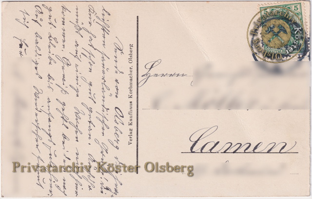 Ansichtskarte "Bad Olsberg - Kurhaus Dr. Grüne" 1912