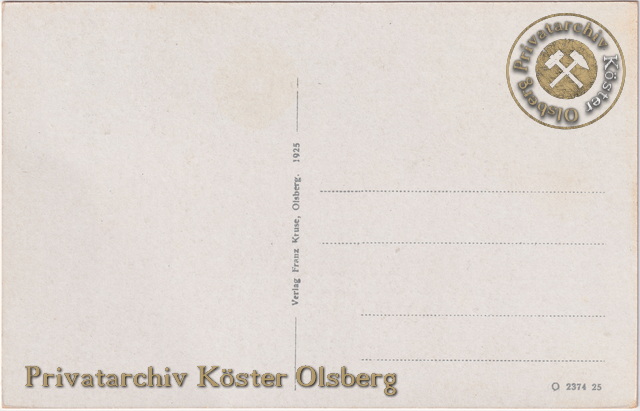 Ansichtskarte "Ruhrpartie b. Olsberg-Karlsaue" 1925