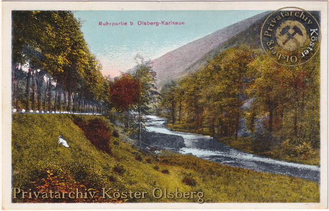 Ansichtskarte "Ruhrpartie b. Olsberg-Karlsaue" 1925