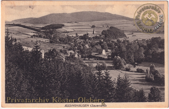 Ansichtskarte "Assinghausen (Sauerland)" 1935