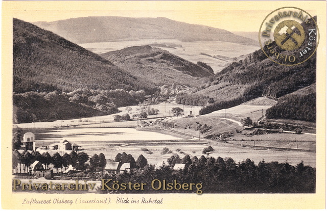 Ansichtskarte "Luftkurort Olsberg (Sauerland) Blick ins Ruhrtal" 1942