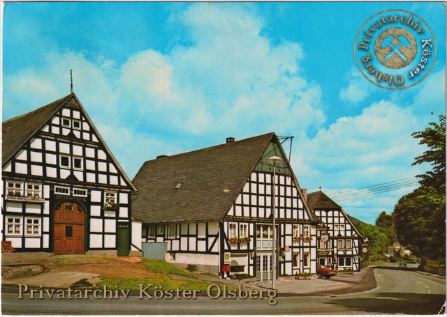 Ansichtskarte "Gruß aus dem Hochsauerland - Grimmestraße in Assinghausen" 1979