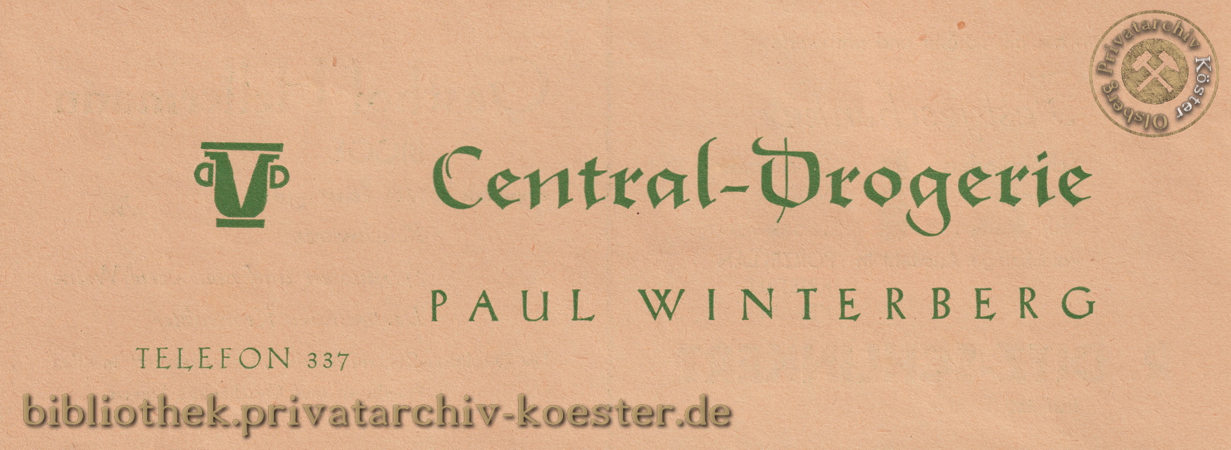 Werbeanzeige Drogerie Paul Winterberg Olsberg 1956