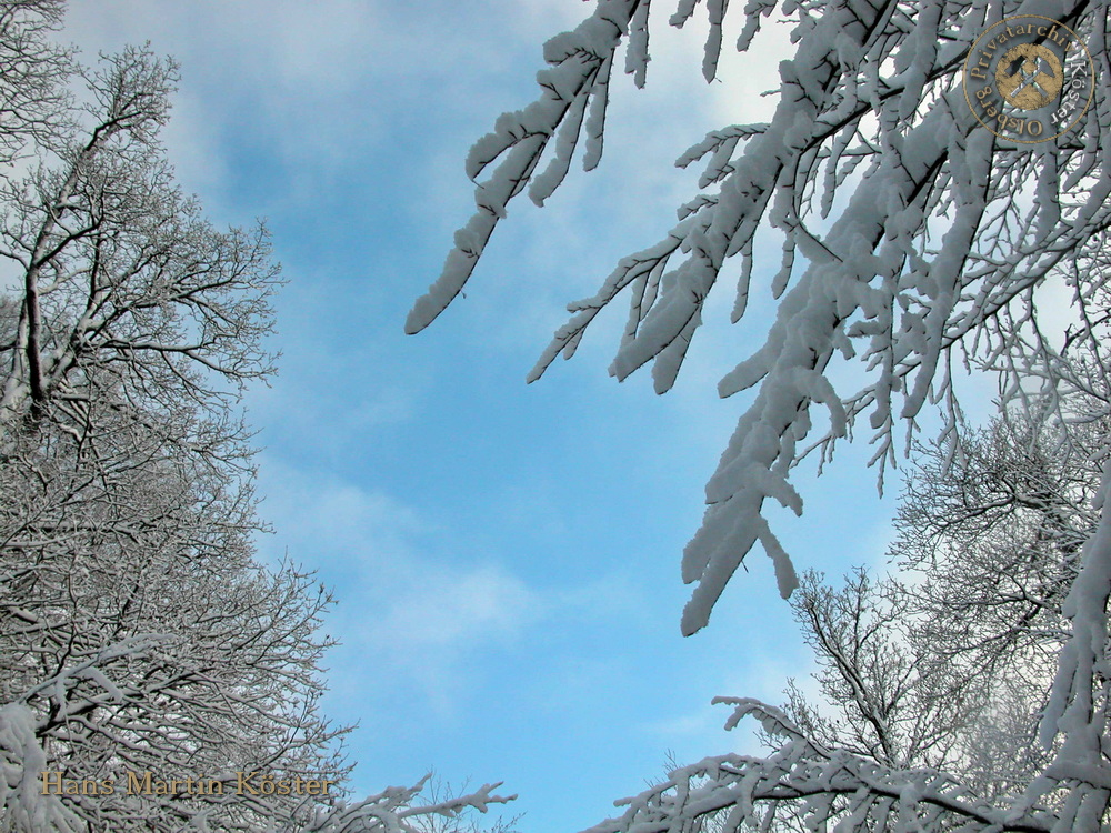 Wanderung zum verschneiten Borberg-Kirchhof 2004