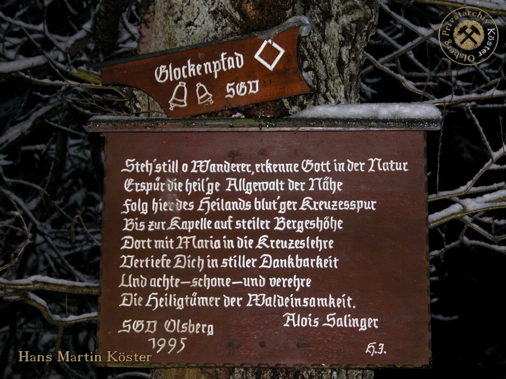 Wanderung zum verschneiten Borberg-Kirchhof 2004