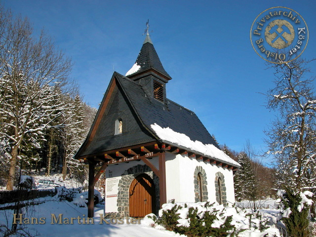 Die “Kapelle zur heiligen Familie” am Eisenberg im Januar 2005
