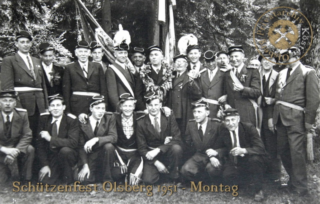 Schützenfest in Olsberg 1951 - Vogelschießen im Hasley