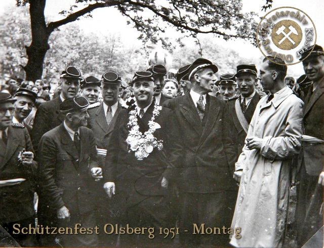 Schützenfest in Olsberg 1951 - Vogelschießen im Hasley