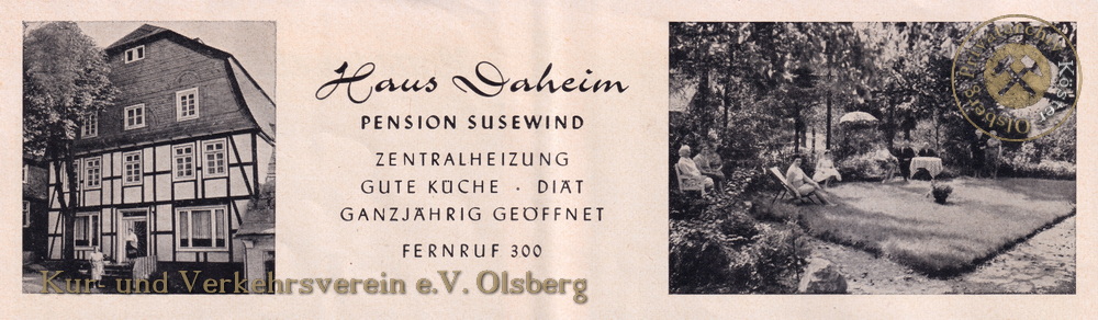 Werbeanzeige "Haus Daheim" 1963