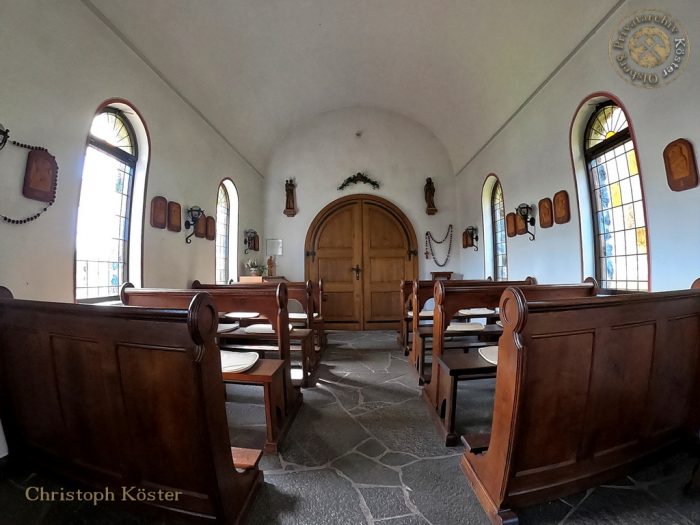 Die "Kapelle zur heiligen Familie" am Eisenberg im April 2023