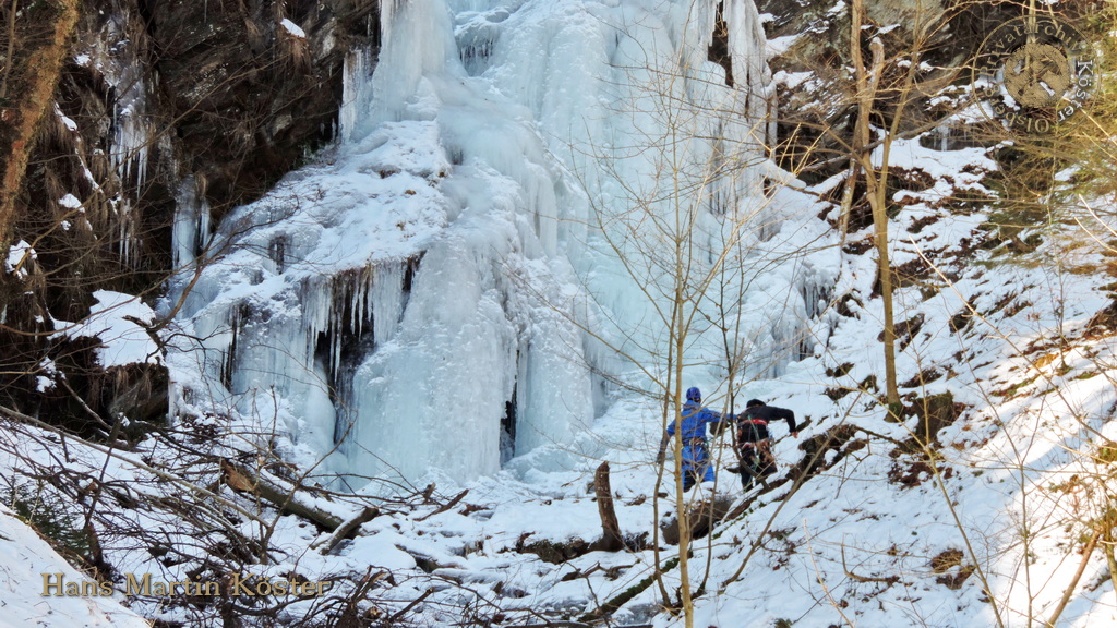 Die vereiste Plästerlegge im März 2018