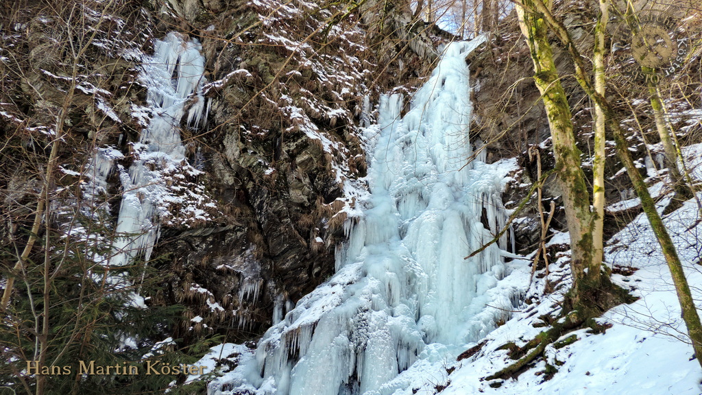 Die vereiste Plästerlegge im März 2018