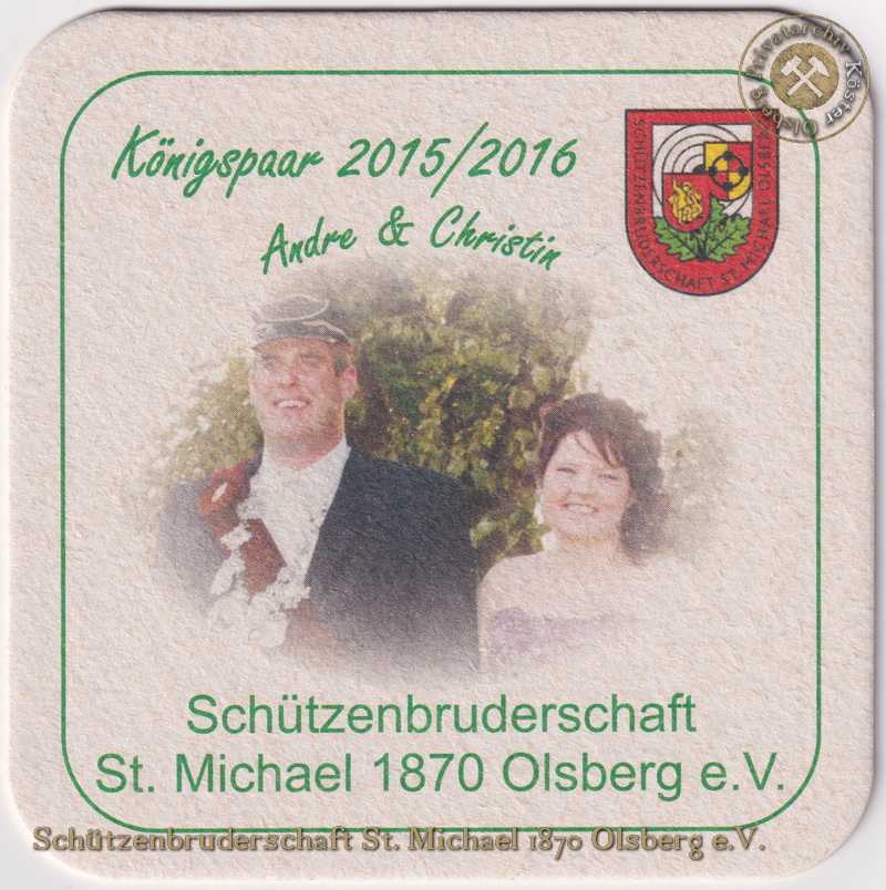 Bierdeckel "Schützenfest Olsberg 2016"