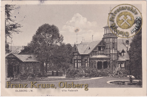 Ansichtskarte "Olsberg i.W. - Villa Federath"