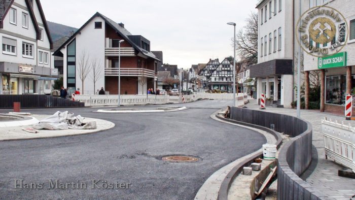 Baustelle Kreisverkehr Hüttenstraße-Bahnhofstraße
