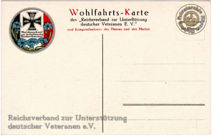 Wohlfahrtskarte "Generalfeldmarschall von Mackensen"