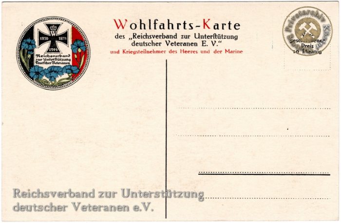 Wohlfahrtskarte "Generalfeldmarschall von Bülow"