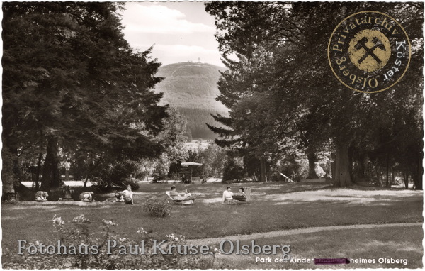 Ansichtskarte "Park des Kinderheimes Olsberg"