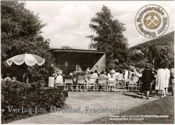 Ansichtskarte "Kneipp- und Luftkurort Olsberg - Musikpavillon im Kurpark"