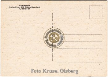 Ansichtskarte "Kneipp-Kurort Olsberg - Kurmittelhaus"