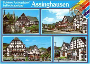 Ansichtskarte "Assinghausen - Schönes Fachwerkdorf"