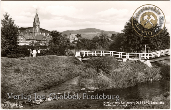 Ansichtskarte "Olsberg - Partie im Kurpark"