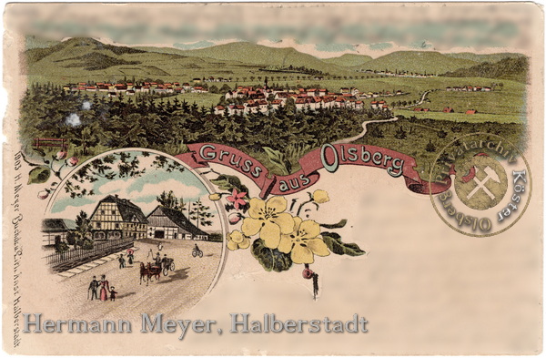 Lithographiekarte "Gruss aus Olsberg"