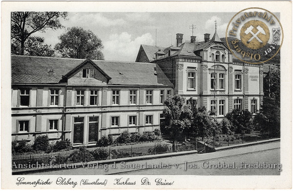 Ansichtskarte "Sommerfrische Olsberg - Kurhaus Dr. Grüne"