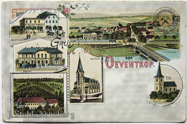 Lithografiekarte "Gruss aus Oeventrop"