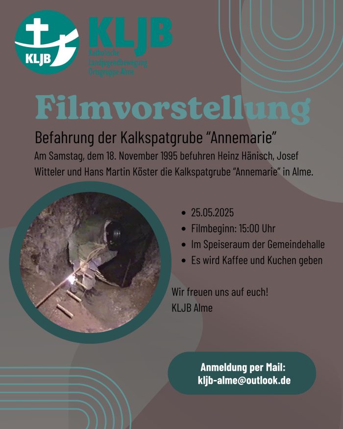 Zeitreise Befahrung der Kalkspatgrube Annemarie in Alme
