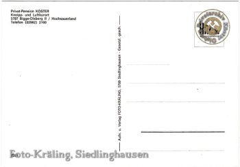 Ansichtskarte "Pension Köster" 1972