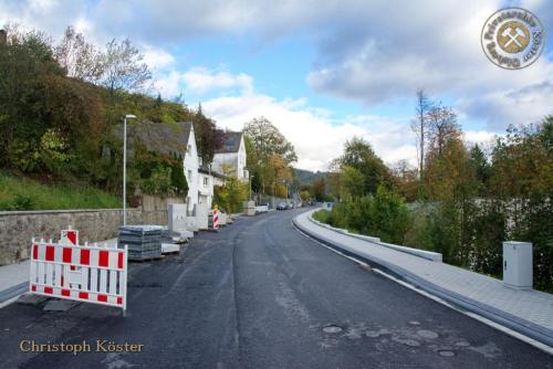 Hüttenstraße Olsberg – Stand der Sanierung im Oktober 2023